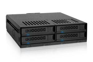 Icy Dock MB324SP-1B Speicherlaufwerksgehäuse HDD / SSD-Gehäuse Schwarz 2.5"