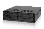 Icy Dock MB324SP-1B Speicherlaufwerksgehäuse HDD / SSD-Gehäuse Schwarz 2.5"