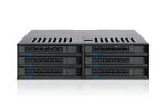 IcyDock 6x 2.5 SATA/SAS in 1x 5.25 bay mobile rack screwless