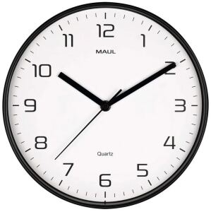 MAUL Wanduhr MAULdrip, 25 cm, Quarzuhr, ohne Batt.,schwarz