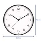 MAUL Wanduhr MAULdrip, 30 cm, Quarzuhr, ohne Batt.,schwarz