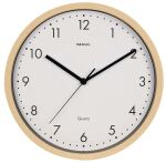 MAUL Wanduhr MAULgrain, 30 cm, Quarzuhr, ohne Batt., holz
