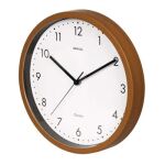 MAUL 9051476 Wand- /Tischuhr Quarzuhr Rund Weiß, Holz