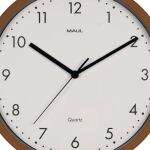 MAUL 9051476 Wand- /Tischuhr Quarzuhr Rund Weiß, Holz