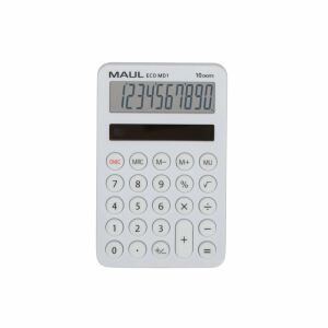 MAUL ECO MD 1 Taschenrechner Tasche Display-Rechner Weiß