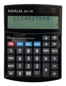MAUL MTL 700 Taschenrechner Desktop Display-Rechner Schwarz