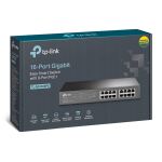 TP-Link TL-SG1016PE Netzwerk-Switch Managed L2 Gigabit Ethernet (10/100/1000) Power over Ethernet (PoE) Schwarz