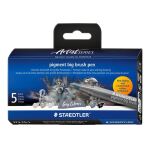 STAEDTLER pigment big brush pen Grey      5ST