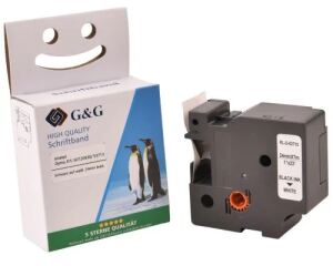 G&G 18762 Etiketten erstellendes Band Schwarz auf weiss D1