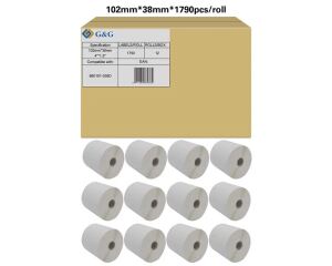 G&G 12x Etikettenrollen kompatibel mit Zebra 880191-038D