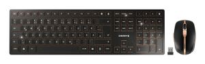 CHERRY DW 9100 SLIM Tastatur Maus enthalten Universal RF Wireless + Bluetooth QWERTZ Deutsch Schwarz