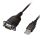 Lindy 43413 Serien-Kabel Grau 1,5 m USB Typ-A RS-232