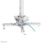 Neomounts CL25-550WH1 Beamer Deckenhalterung - H 74,5-114,5 cm - einfache Installation - volle Bewegung