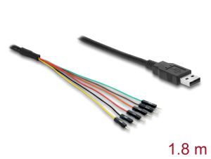 DELOCK Konverter USB 2.0 Typ-A > UART TTL (3,3V), 3,3V,1,8 m