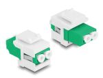 DELOCK Keystone Modul LC Duplex Buchse > Buchse grün/weiß