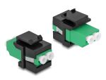 DELOCK Keystone Modul LC Duplex Buchse > Buchse grün/schwarz