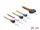 DeLOCK Stromversorgungskabel SATA 15 Pin Stecker zu 4 x 2 Pin Lüfter (12 V / 7 V / 5 V) 20 cm