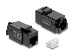 DELOCK Keystone Modul RJ45 Buchse Cat.6A UTP mit PoE LED