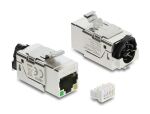 DELOCK Keystone Modul RJ45 Buchse Cat.6A STP mit PoE LED
