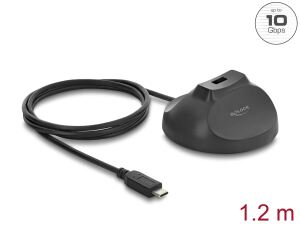 DELOCK Magn. Standfuß USB Typ-A Bu > Typ-C St 10Gbps