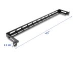 DELOCK 19" 0,5HE Panel L-Form 80mm mit...