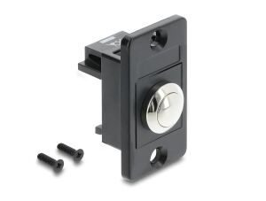 DELOCK Panel Mount Drucktaster schwarz
