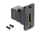 DELOCK Panel Mount HDMI Buchse zu Buchse 4K schwarz