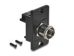 DELOCK Panel Mount IEC Buchse zu F Buchse schwarz
