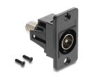 DELOCK Panel Mount IEC Stecker zu F Buchse schwarz