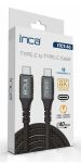 Inca ITCT-40 USB Kabel USB4 Gen 2x2 0,8 m USB C 40 Gbit/s 240 W Schwarz