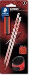 STAEDTLER Bleistift NORIX HB Set BK 100% PEFC rot/schwarz