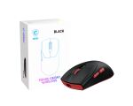MSI Forge Gm340 Wireless Black Maus Gaming Beidhändig RF Wireless + Bluetooth Optisch 12000 DPI