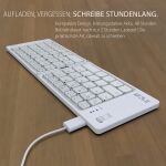 Inca IBK-580BT Tastatur Heimbüro USB + Bluetooth QWERTY Weiß