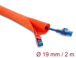 DELOCK Kabelschutzschlauch selbstschließend 2m x 19mm orange