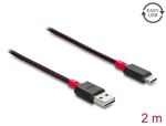 DELOCK EASY-USB 2.0 Kabel Typ-A St > USB Typ-C St 2m schwarz