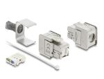 DeLOCK Keystone Modul RJ45 Buchse zu LSA Cat.6A geschirmt mit Abschirmgeflecht werkzeugfrei