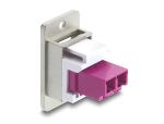 DELOCK Panel Mount LC Duplex Bu > Bu silber/violett/weiß