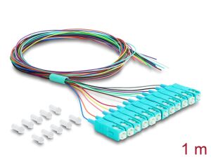 DELOCK LWL Kabel 12x SC-UPC Simpl St > 12x off. Kabelende 1m