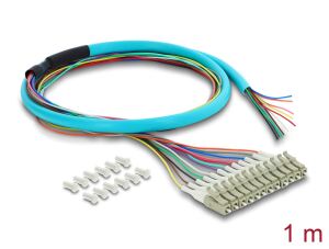 DELOCK LWL Kabel 12x LC-UPC Simpl St > 12x off. Kabelende 1m