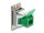 DeLOCK Panel Mount SC Simplex Buchse zu SC Simplex Buchse mit Laserschutzklappe innen silber / grün / weiß