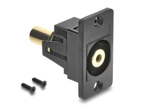 DELOCK Panel Mount Klinkenbu 3,5mm 3Pin > Klinkenbu schwarz