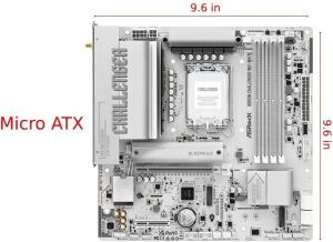 ASRock B860M Challenger WiFi White 1851 mATX HDMI/DP  DDR5