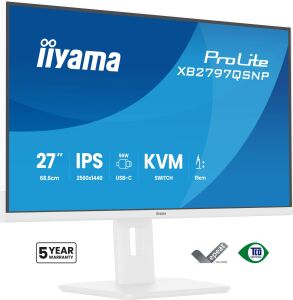 iiyama ProLite XB2797QSNP-W1 27" IPS LCD Computerbildschirm 68,6 cm (27") 2560 x 1440 Pixel Quad HD Weiß