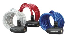 MASTER LOCK Kabelschloss mit Schlssel, Lnge: 1,8 m, Durchmesser: 8 mm; verschiedene Farben