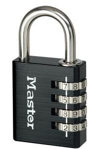 MASTER LOCK 40 mm breites Vorhngeschloss mit individuell einstellbarer Zahlenkombination; schwarz
