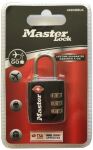 MASTER LOCK TSA Zahlenschloss, Schwarz, 5,5 x 3 x 2,6 cm