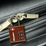 MASTER LOCK TSA Zahlenschloss, Braunes Leder, 5,5x3x2,6cm