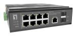 LevelOne IGP-1091 Managed L3 2.5G Ethernet (100/1000/2500) Power over Ethernet (PoE) Desktop-/Wandmontage Schwarz