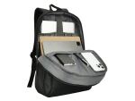 Conceptronic CAEDIX01B Laptop-Rucksack 15,6", 15,6 Zoll Notebook-Rucksack, professioneller Reiserucksack für 13/14/15,6 Zoll Laptops, hergestellt aus recycelten Materialien