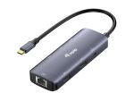 Equip USB-C 7-in-1 MST Multifunktionsadapter, Dual-HDMI 4K 30Hz, Gigabit-Ethernet, 100W USB-C PD, USB-C (5 Gbit/s) x 1, USB-A (5 Gbit/s) x 2